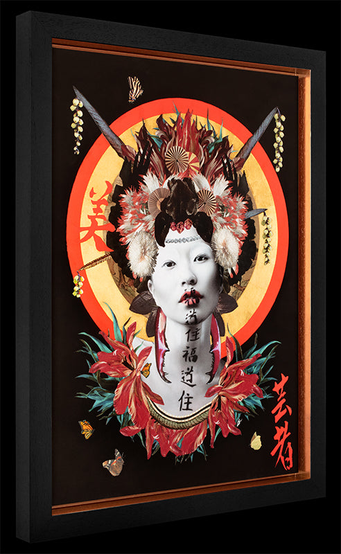 Louise Hutton - 'Inner City Geisha Of Kyoto' - Framed Original Artwork