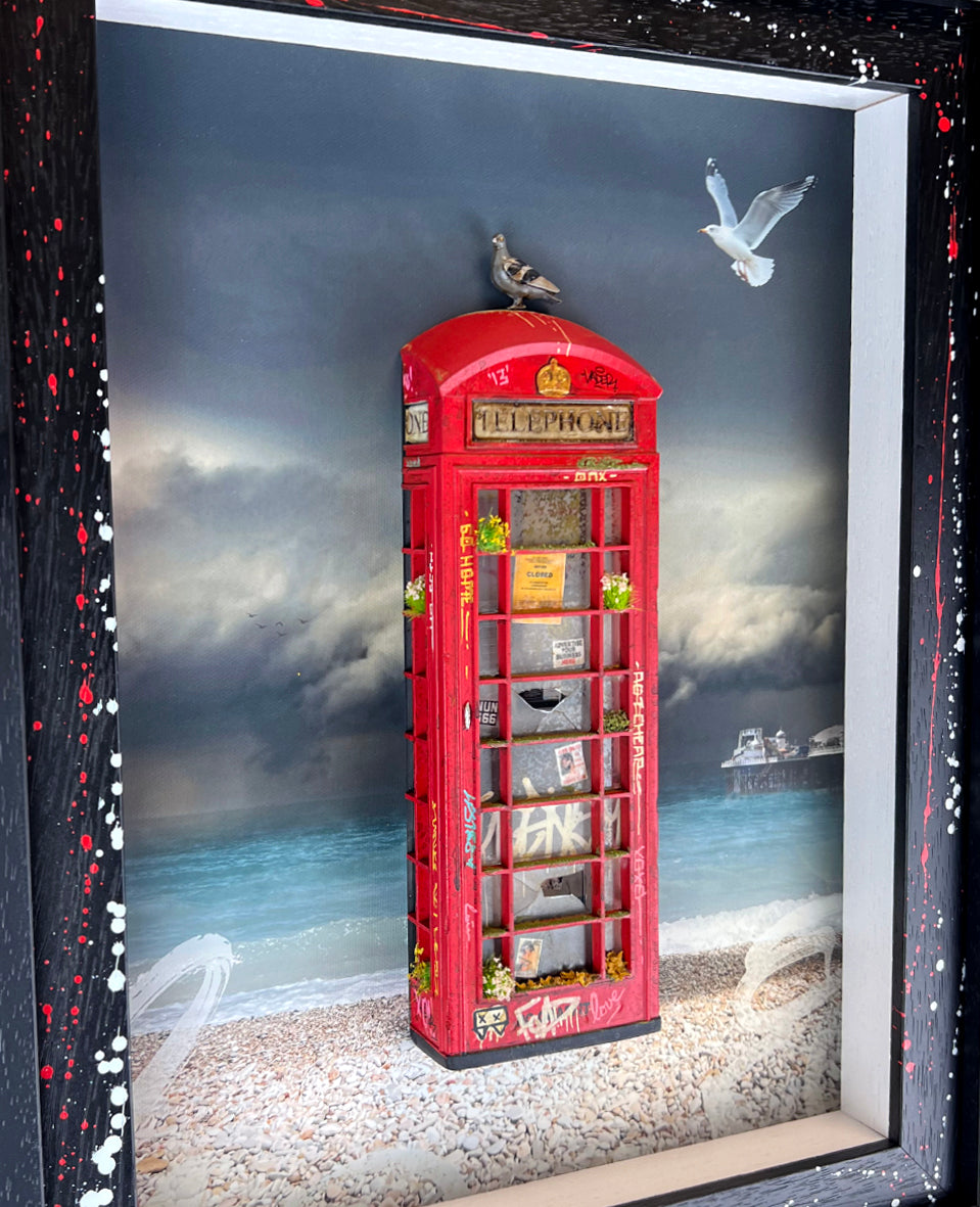 JJ Adams - 'Call Collect - Brighton Beach' - Framed Limited Edition Sculpture