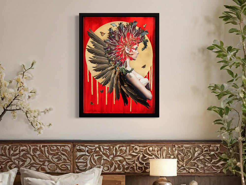 Louise Hutton - 'Rebel's Angel' - Framed Original Artwork