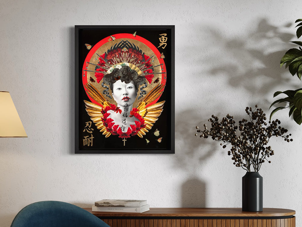 Louise Hutton - 'Inner-City Geisha Of Samurai' - Framed Original Artwork