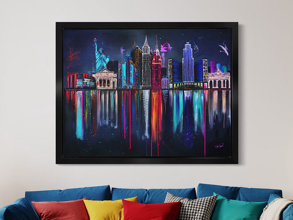 Julie Connor - 'Sleepless Nights & City Lights' - Framed Original Artwork