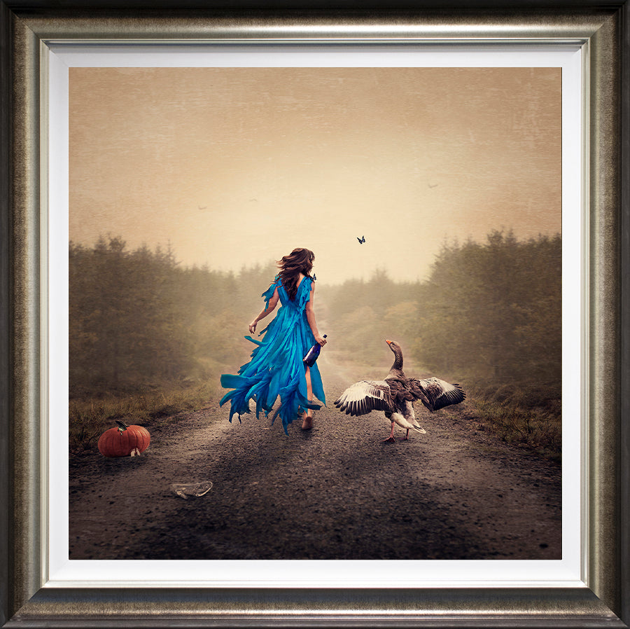 Michelle Mackie - 'Leaving The Party - Cinderella' - Framed Limited Edition Art