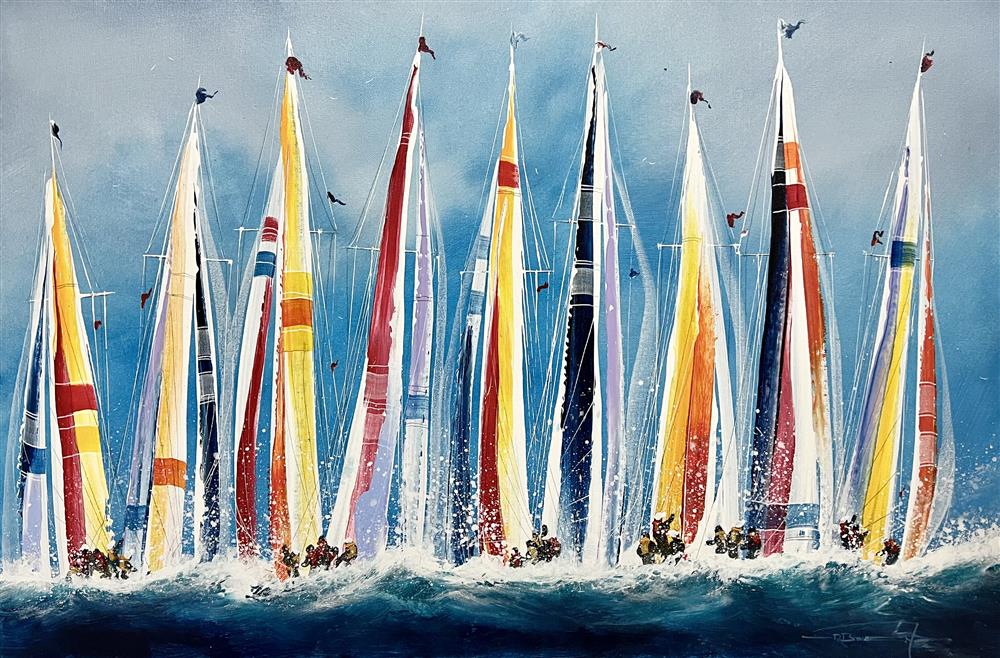 Dale Bowen - 'Sails Up Sailors' - Framed Original Art