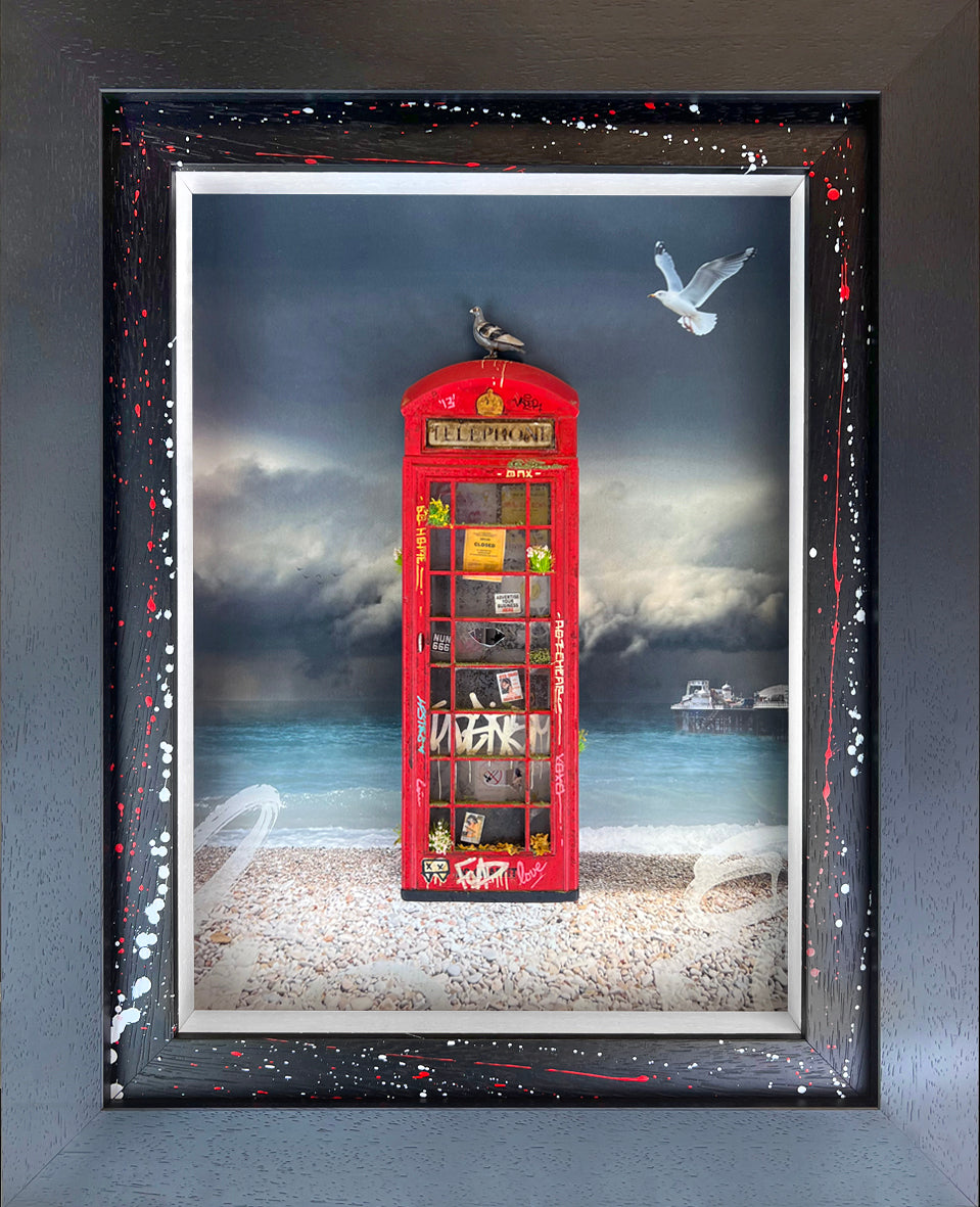 JJ Adams - 'Call Collect - Brighton Beach' - Framed Limited Edition Sculpture