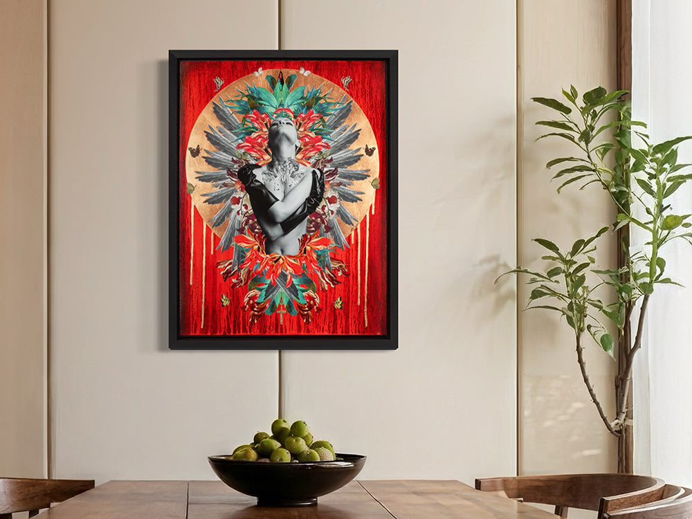 Louise Hutton - 'Phoenix Rising' - Framed Original Artwork