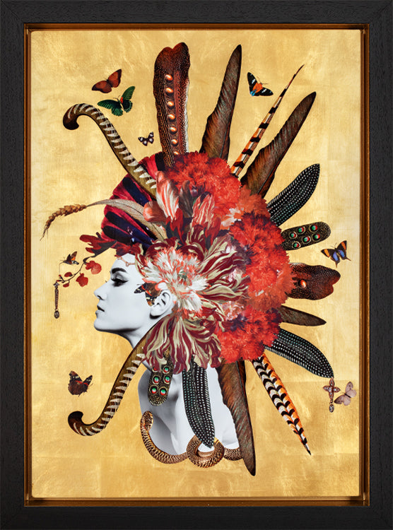 Louise Hutton - 'Mohawk Queen' - Framed Original Artwork