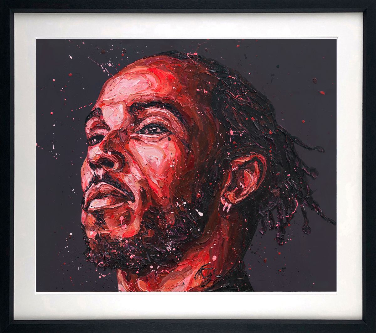 Paul Oz  'Lewis - In Red' - Framed Limited Edition