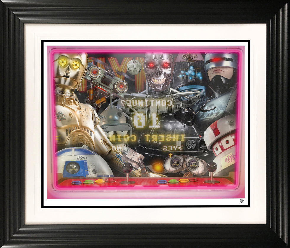 JJ ADAMS -  STOCK CLEARANCE - COLLECTION ONLY -  'Robot's Arcade' -  Framed Limited Edition