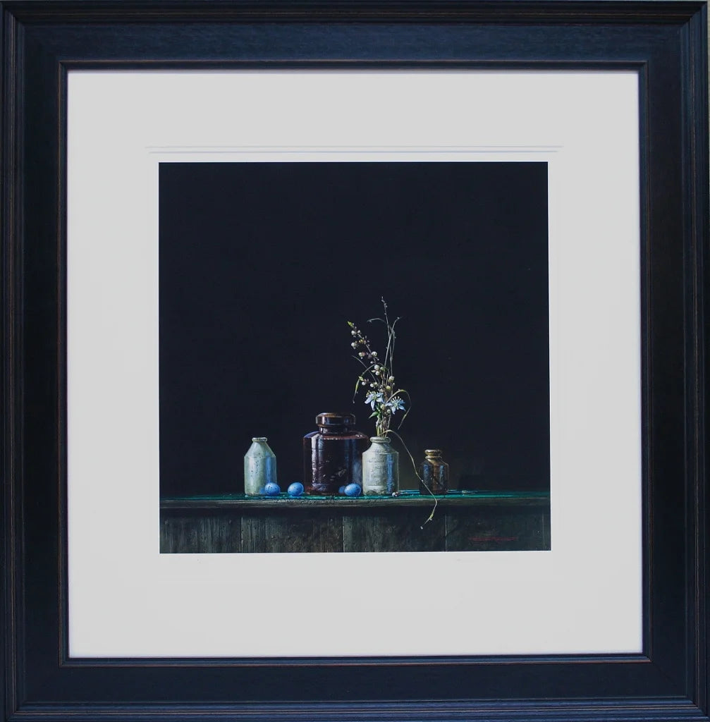 Bryan Hanlon - 'Four Pots & Eggs' - Framed Limited Edition