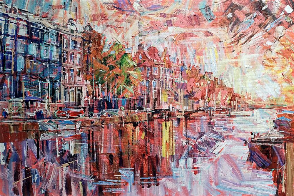 Colin Brown - 'Amsterdam Glow' - Framed Original Art