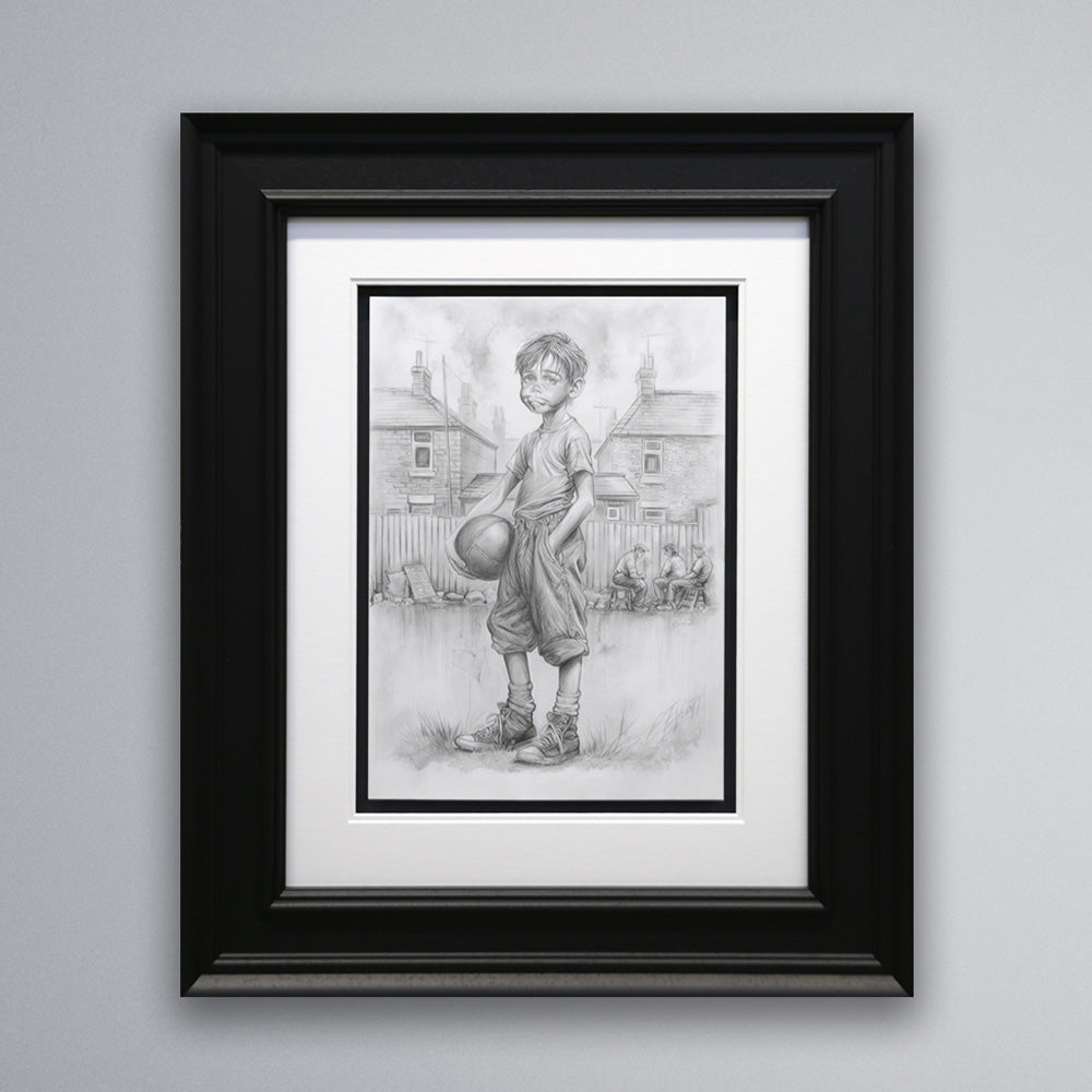 Craig Everett  - 'Ball Boy'- Framed Original Sketch