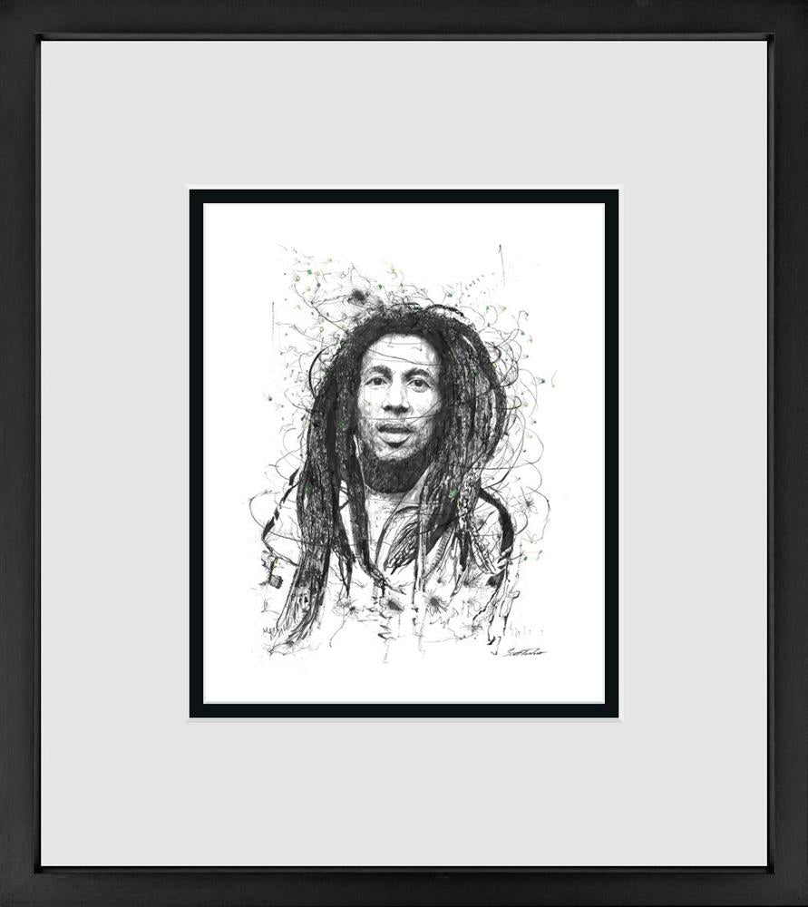 Scott Tetlow - 'Bob Marley - Miniature  -  Framed  Limited Edition