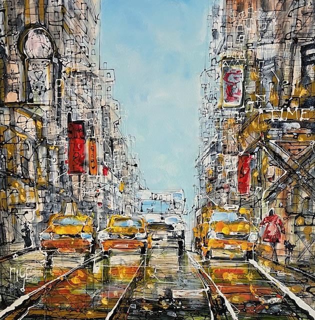 Nigel Cooke - 'Broadway Traffic' - Framed Original Artwork