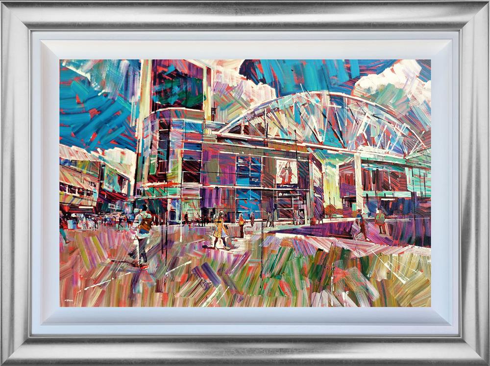 Colin Brown - 'Bullring Shoppers' - Framed Original Art