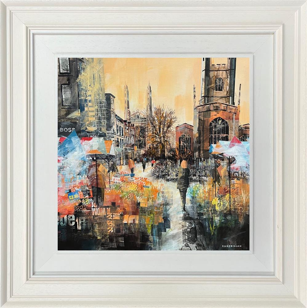 Ed Robinson - 'Cambridge Market'  - Framed Original Artwork