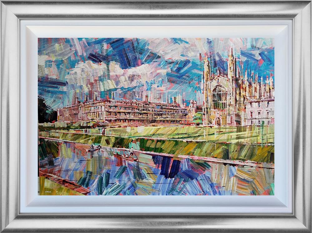 Colin Brown - 'Cambridge Punters' - Framed Original Art