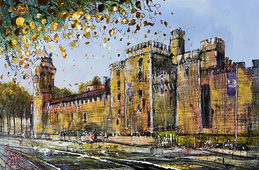 Nigel Cooke - 'Cardiff Castle' - Framed Original Artwork