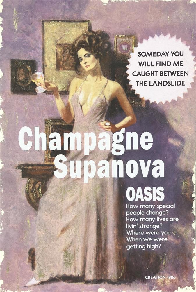 Linda Charles - 'Champagne Supanova' - Framed Original Artwork