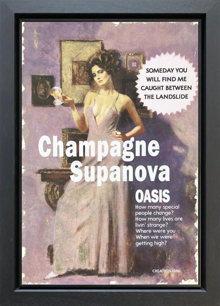 Linda Charles - 'Champagne Supanova' - Framed Original Artwork