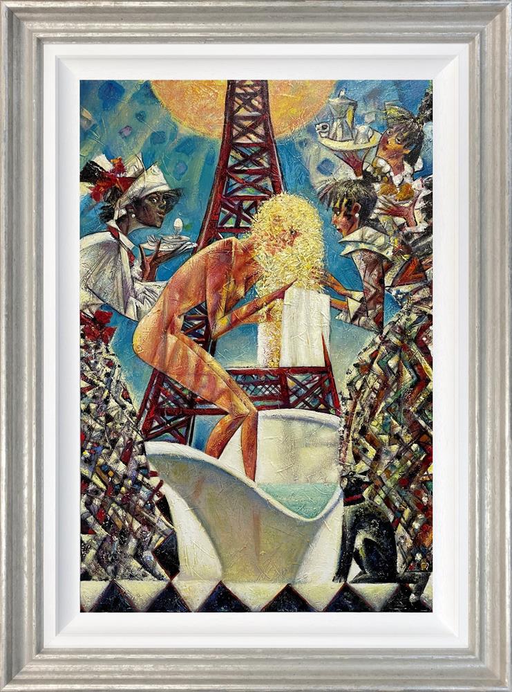 Andrei Protsouk - 'Date With Eiffel' - Framed Original Art