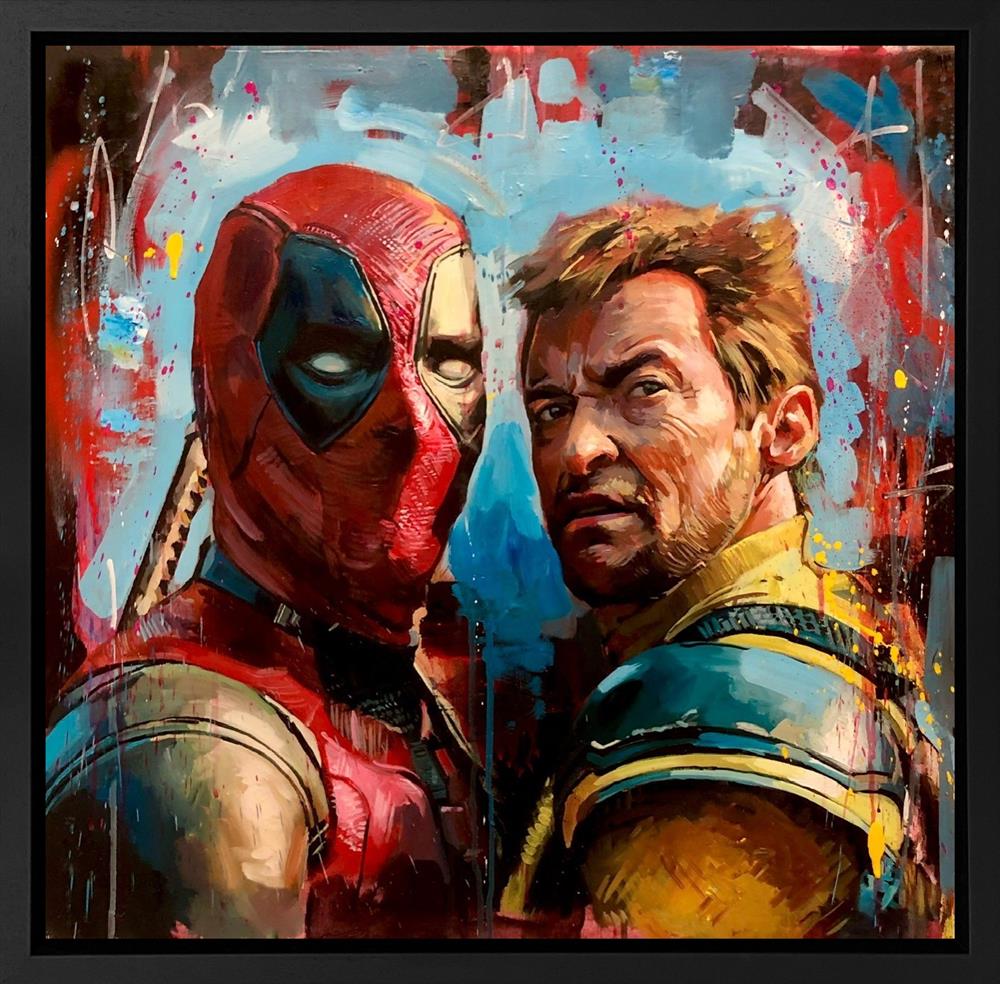 Zinsky - 'Deadpool Vs Wolverine' - Framed Original Artwork