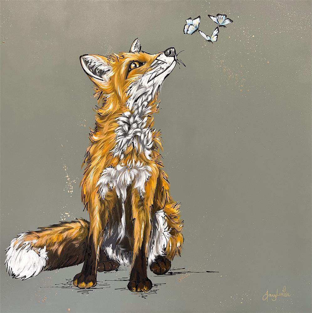 Amy Louise - 'Foxy Flutters' - Framed Original Art