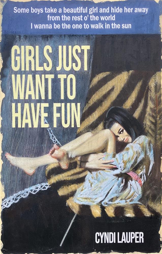 Linda Charles - 'Girls Just Want To Have Fun' - Framed Original Artwork