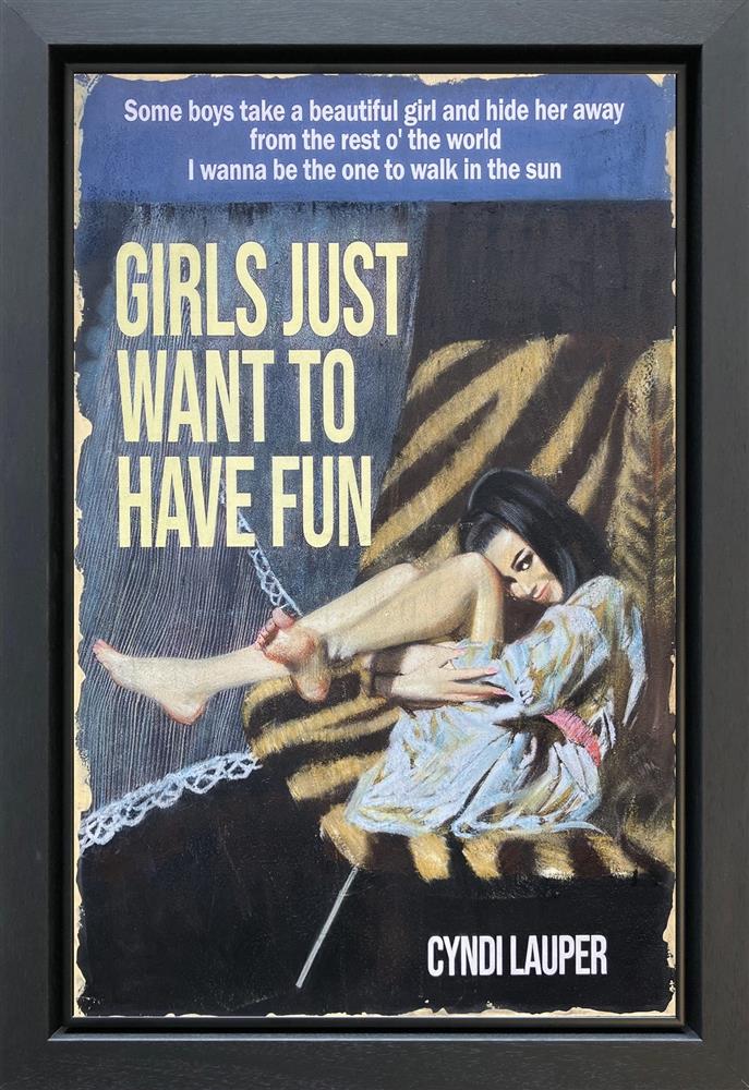 Linda Charles - 'Girls Just Want To Have Fun' - Framed Original Artwork