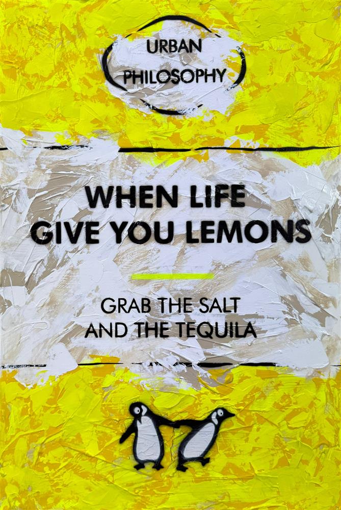 Hue Folk - 'Grab The Salt And The Tequila' - Framed Original Art