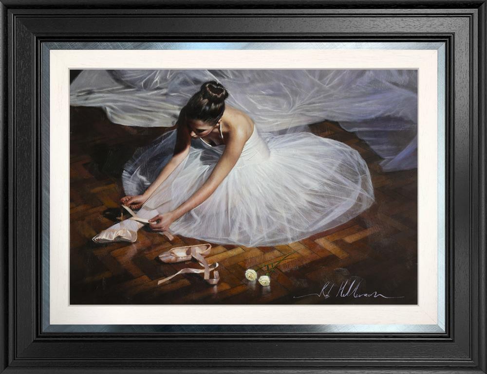 Rob Hefferan - 'Graceful Repose - White Flower Series' - Framed Original Artwork