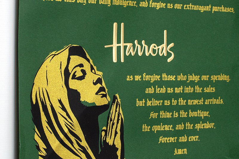 JJ Adams - 'The Harrods Prayer' - Framed Screen Print