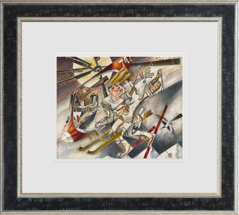 Andrei Protsouk - 'Heli Ski - Study' - Framed Original Art