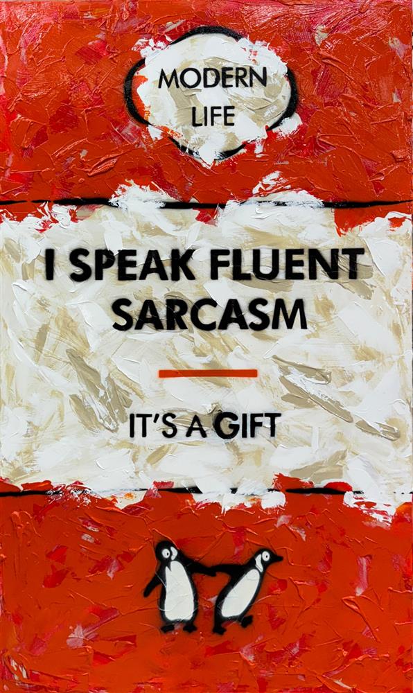 Hue Folk - 'I Speak Fluent Sarcasm XL' - Framed Original Art