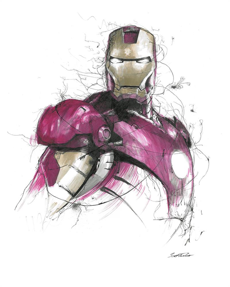 Scott Tetlow - 'Iron Man' - Miniature - Framed Limited Edition Print