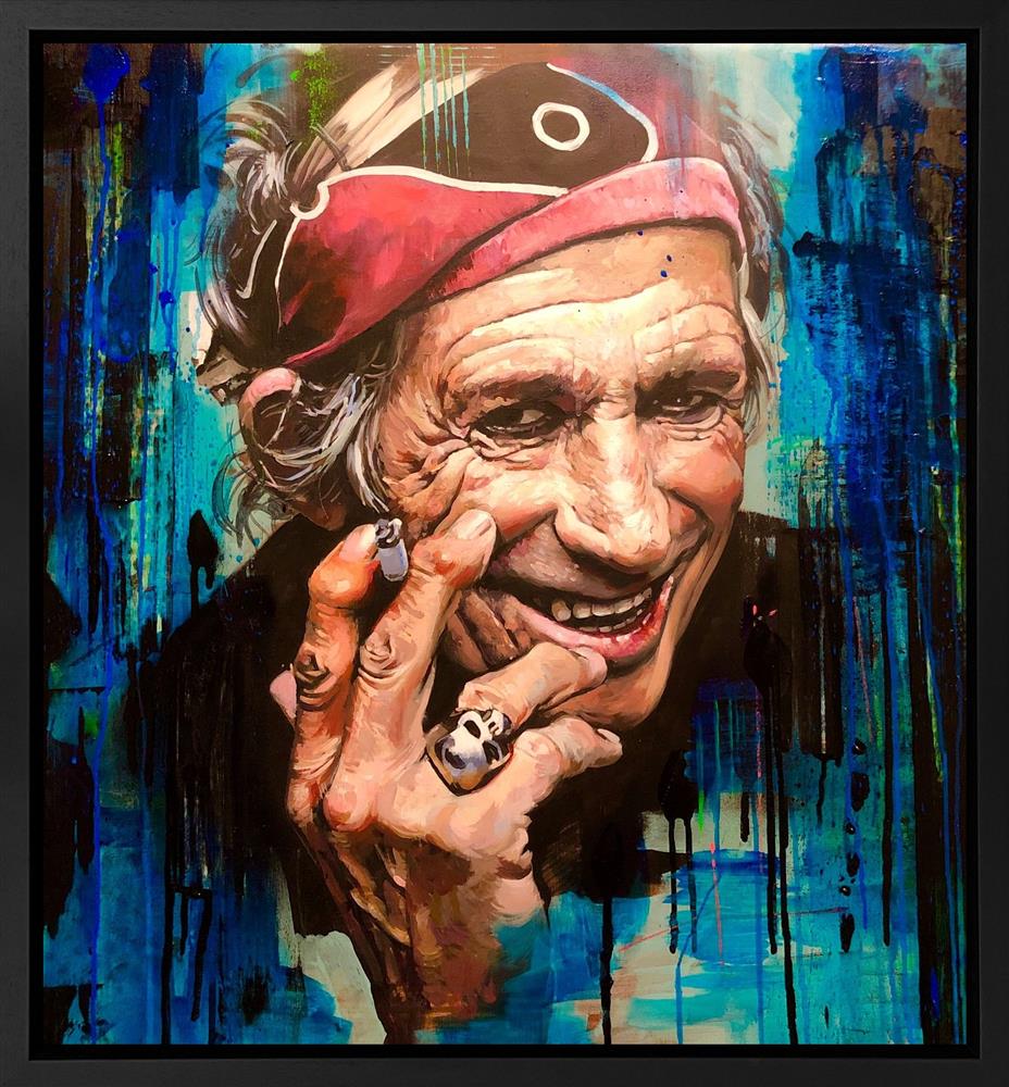 Zinsky - 'Keith Richards' - Framed Original Artwork