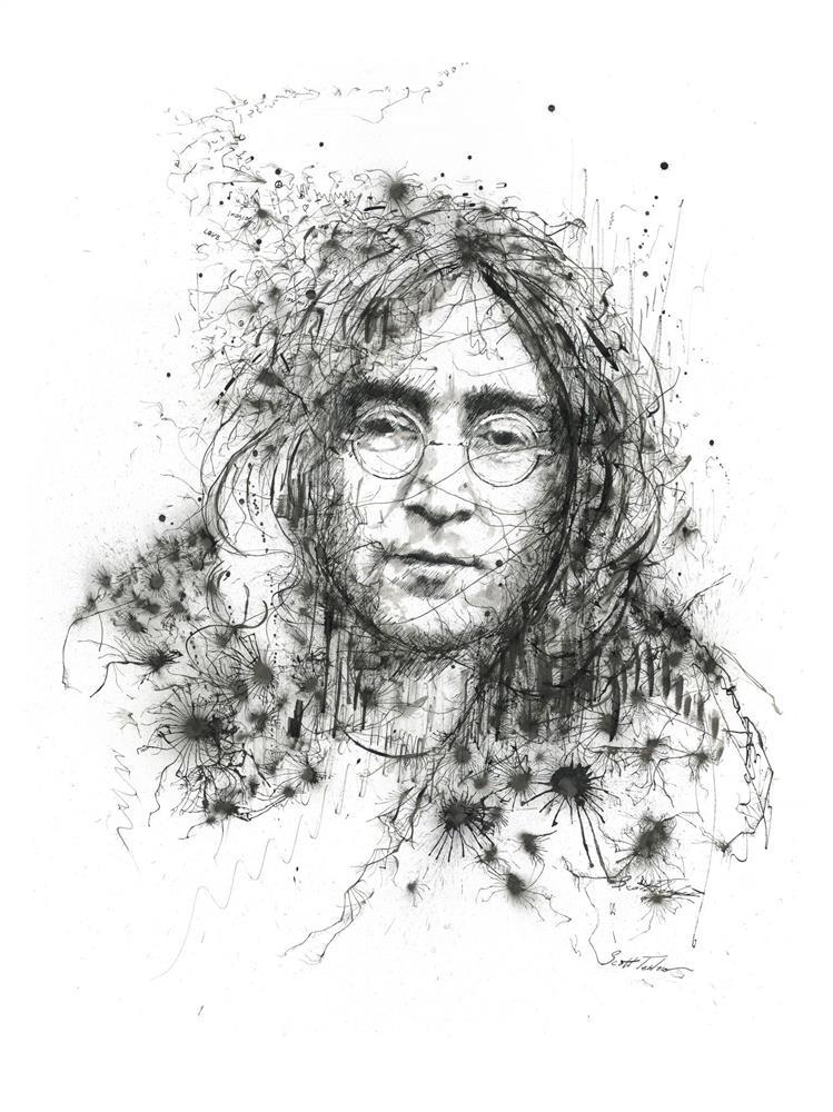 Scott Tetlow - 'Lennon' - Miniature-Framed Limited Edition Print