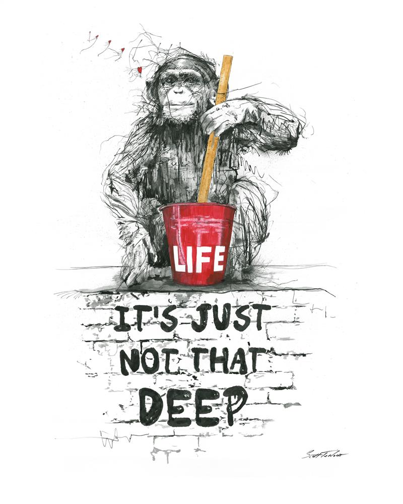 Scott Tetlow - 'Life, It's Just Not That Deep' - Miniature - Framed Limited Edition Print