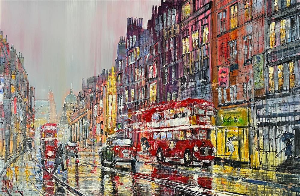 Nigel Cooke - 'London Routemaster - Deluxe Canvas' - Framed Original Artwork