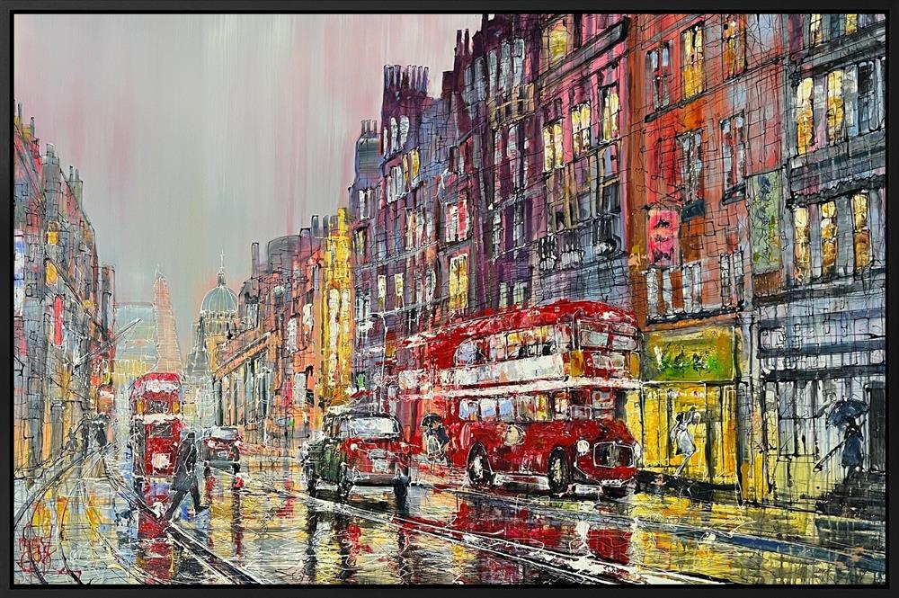 Nigel Cooke - 'London Routemaster - Deluxe Canvas' - Framed Original Artwork