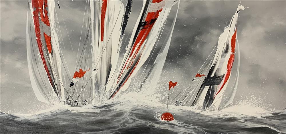 Dale Bowen - 'My Red Sail' - Framed Original Art