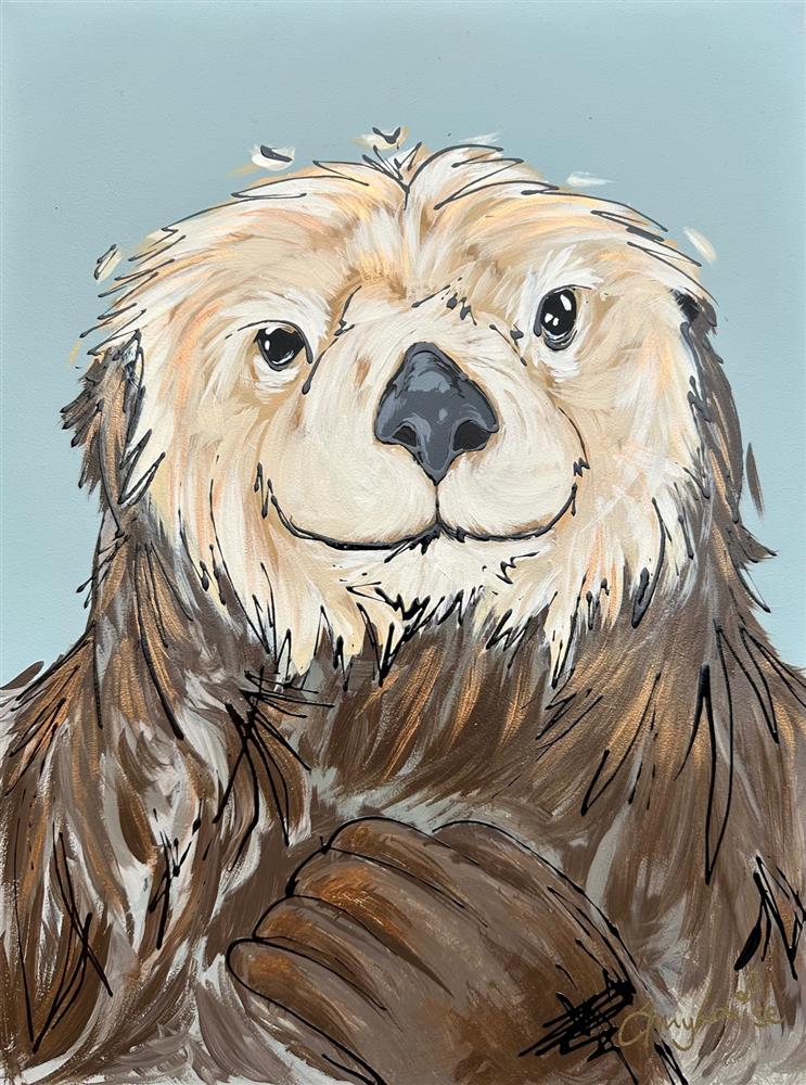 Amy Louise - 'Oscar Otter' - Framed Original Art
