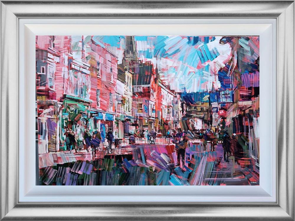 Colin Brown - 'Salisbury Shoppers' - Framed Original Art