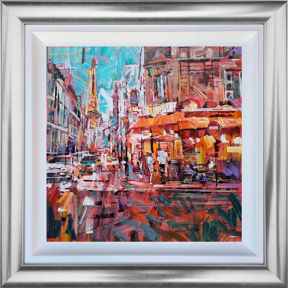 Colin Brown - 'Paris Street Cafe' - Framed Original Art