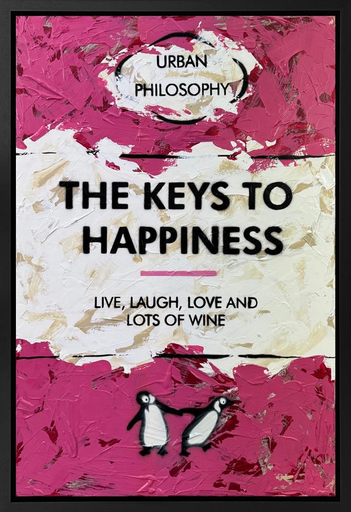 Hue Folk - 'The Key To Happiness' - Framed Original Art