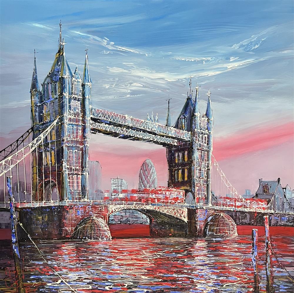 Nigel Cooke - 'The City Of London' - Framed Canvas Deluxe