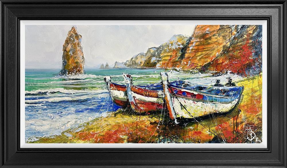 Nigel Cooke - 'Boats On The Algarve' - Framed Original Artwork