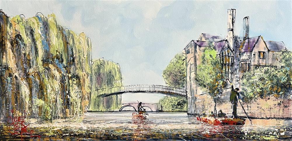 Nigel Cooke - 'Punting Reflections' - Framed Original Artwork