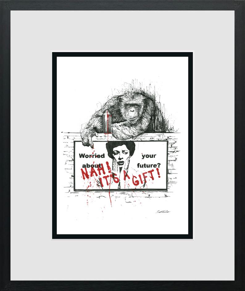 Scott Tetlow - 'Nah! It's A Gift' - Miniature - Framed Limited Edition Print