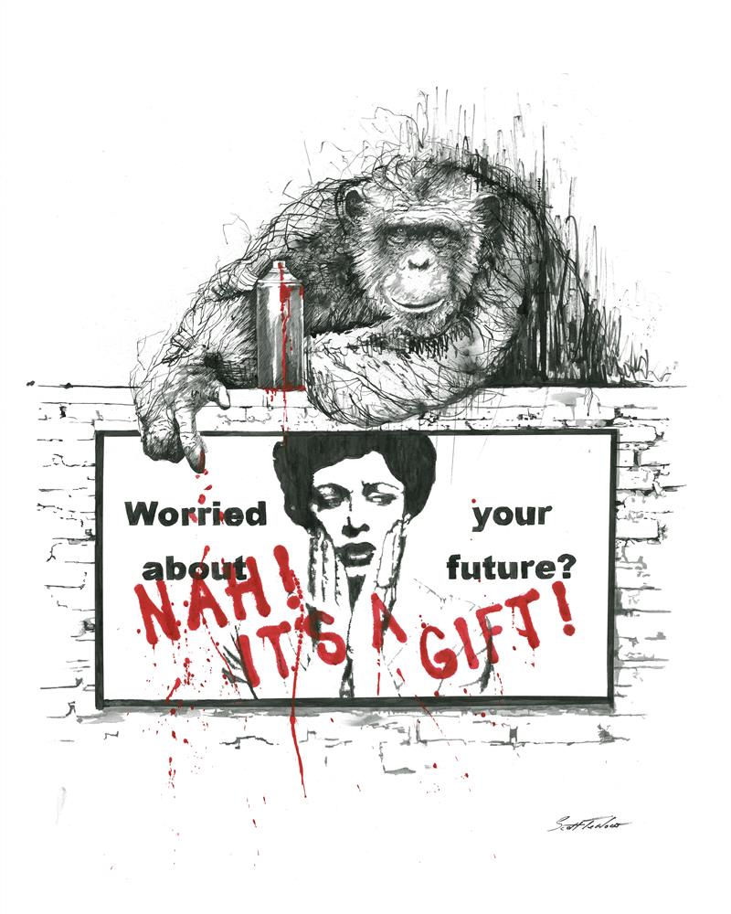 Scott Tetlow - 'Nah! It's A Gift' - Miniature - Framed Limited Edition Print