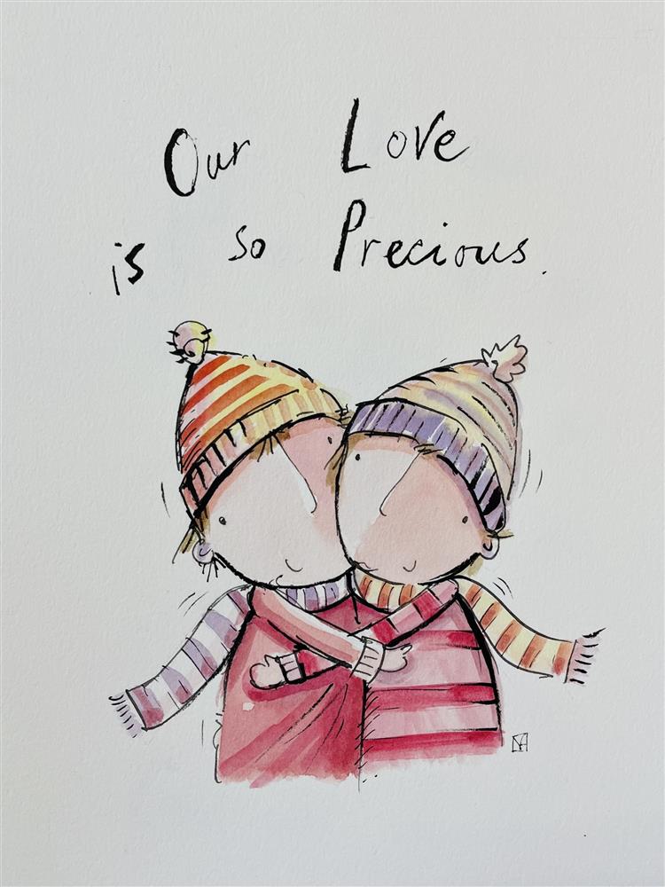 Michael Abrams - 'One Love Is So Precious - Sketch' - Framed Original Art